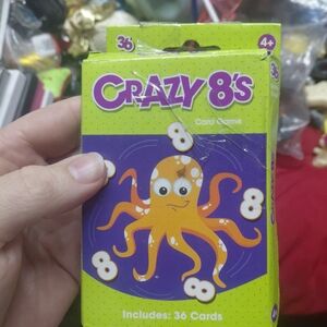 Crazy 8's Card Game - Lime Green & Purple Packaging